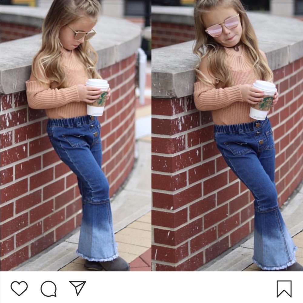 Toddler open shoulder  sweater